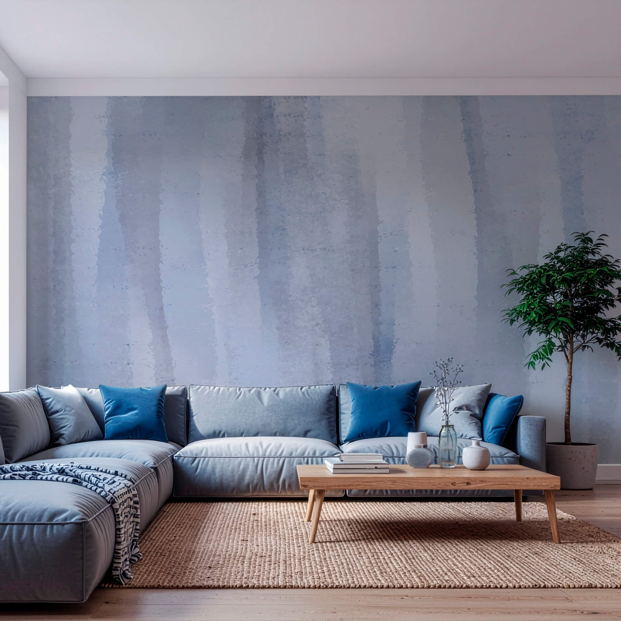 - Weicher blauer abstrakter Aquarellhintergrund