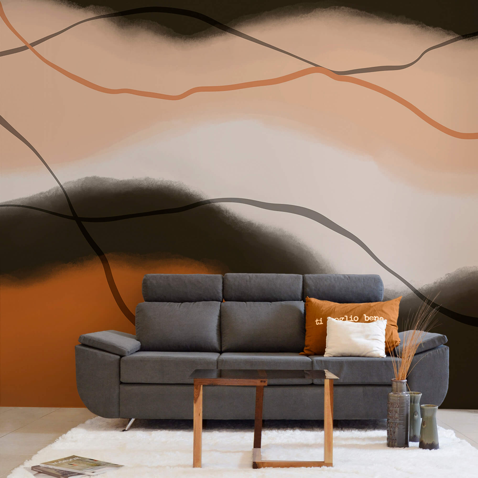 Sanfte Farbtöne in fließender Harmonie