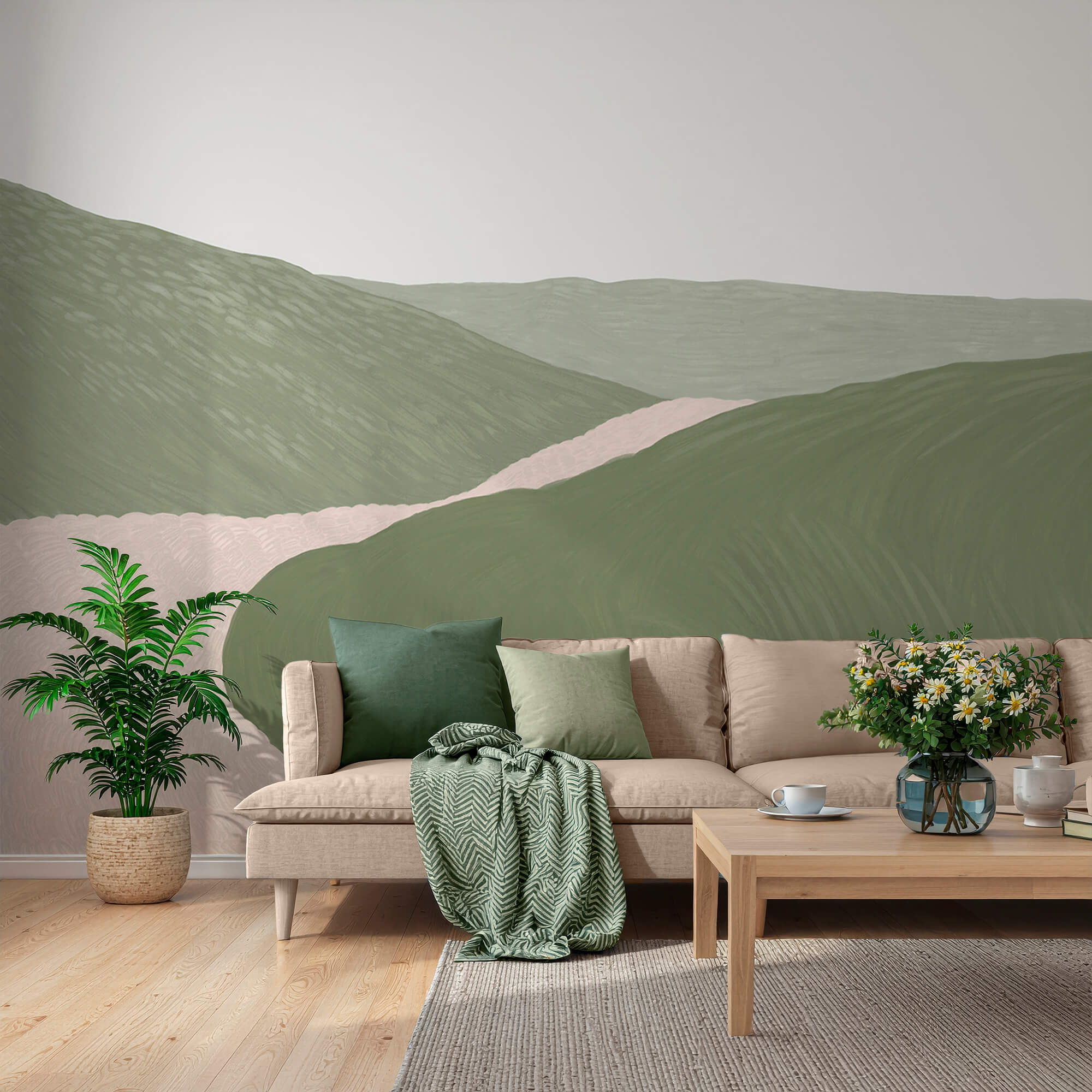 Straße, die zu einem Hügel führt