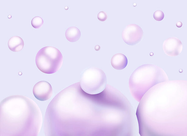 Group of purple bubbles