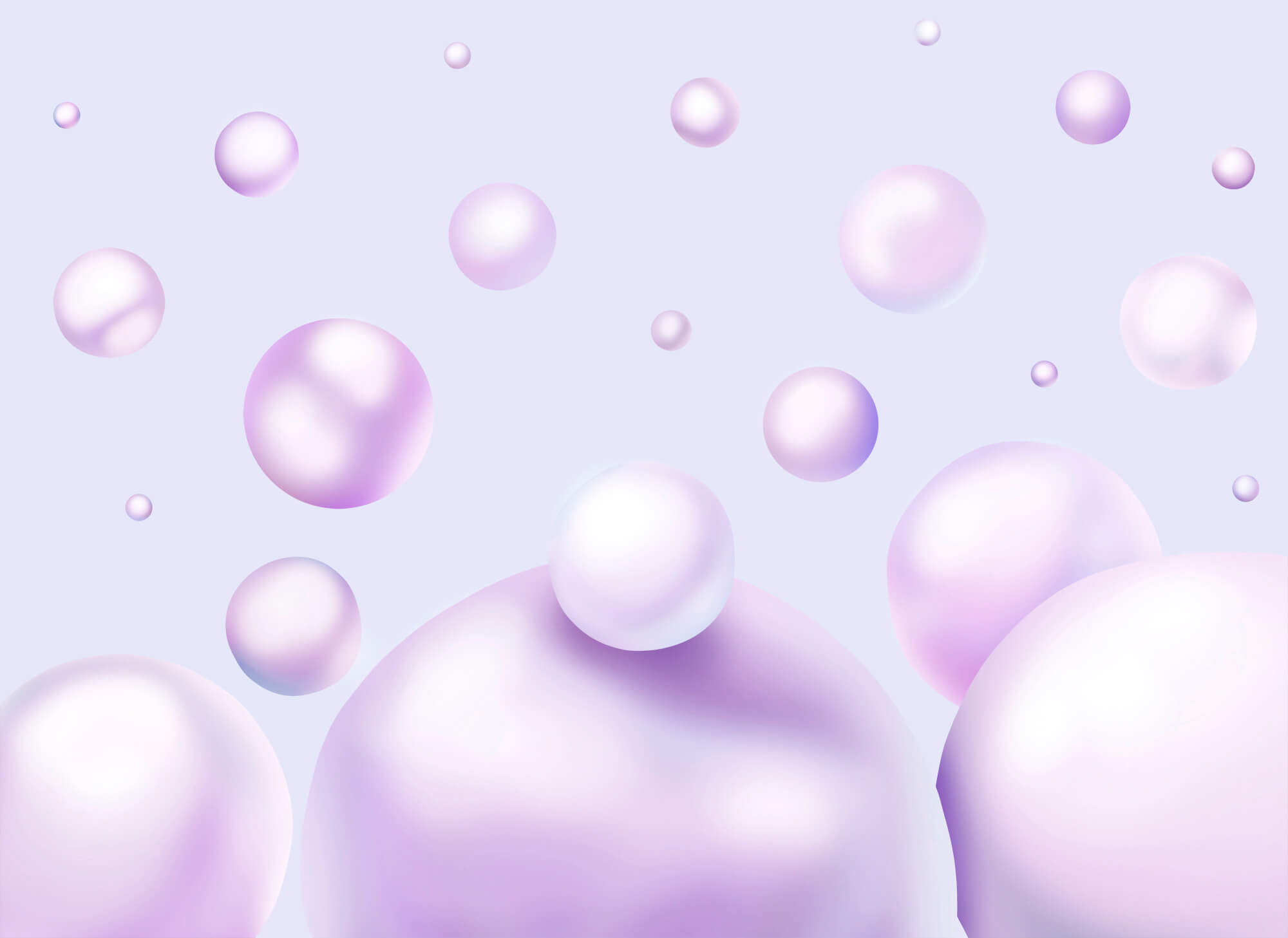 Group of purple bubbles