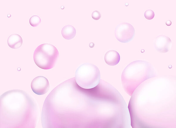 Group of pink bubbles Group of pink bubbles