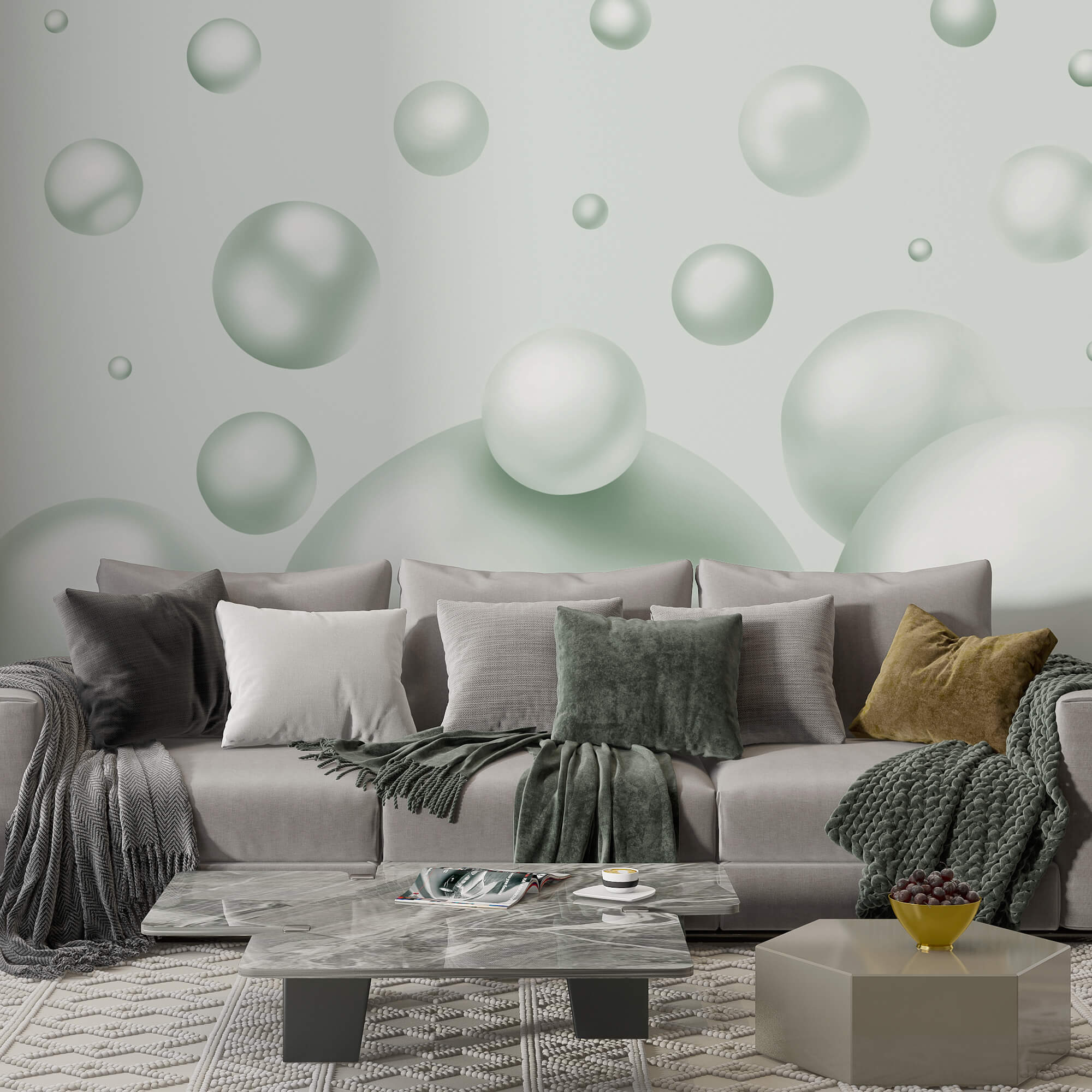 Gruppe von weißen Bällen