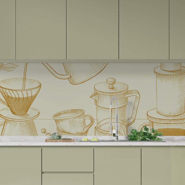 Zeichnung der Kaffeezubereitung