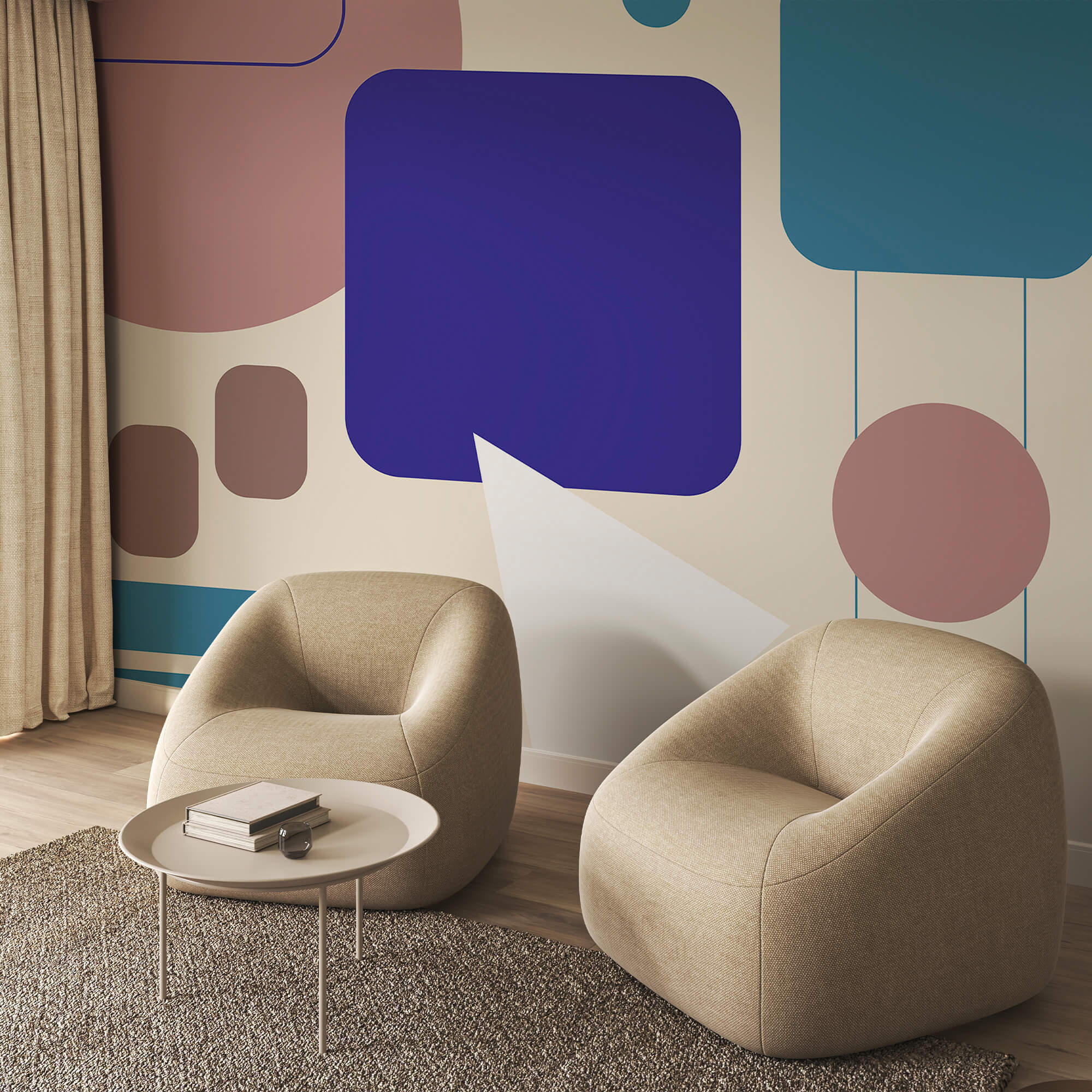 Bunte Quadrate und Kreise Bunte Quadrate und Kreise