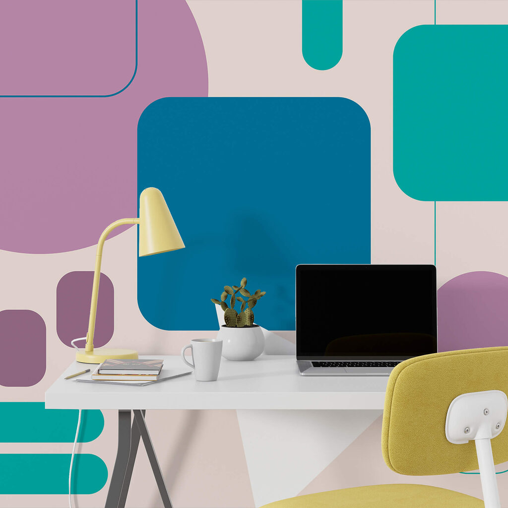 Bunte Quadrate und Kreise Bunte Quadrate und Kreise