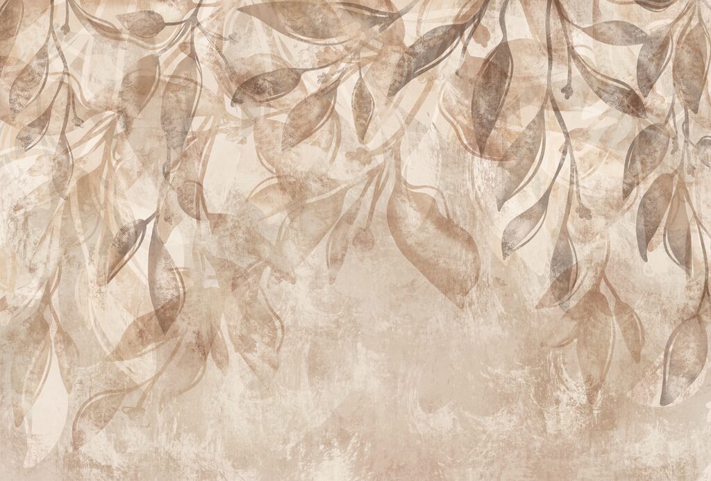 Delicate leaves in soft tones