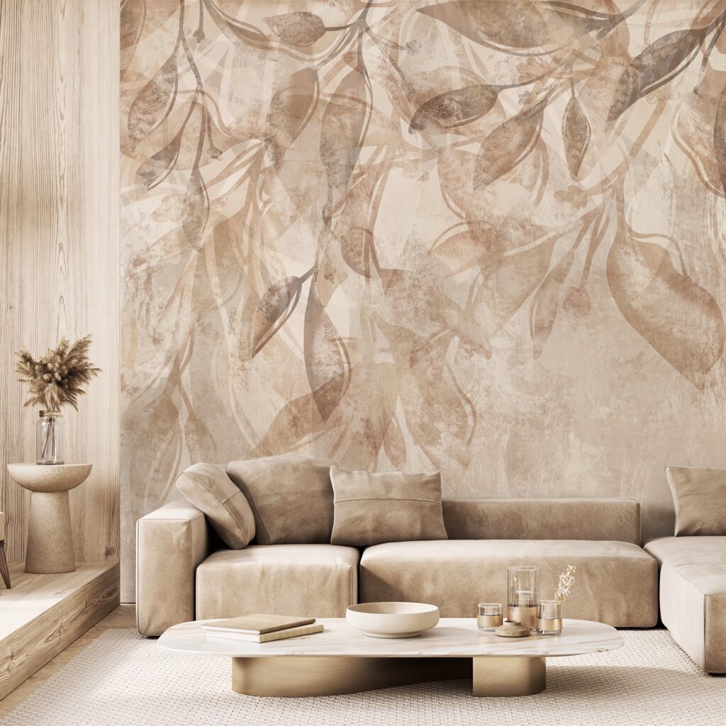 Zarte Blätter in sanften Tönen