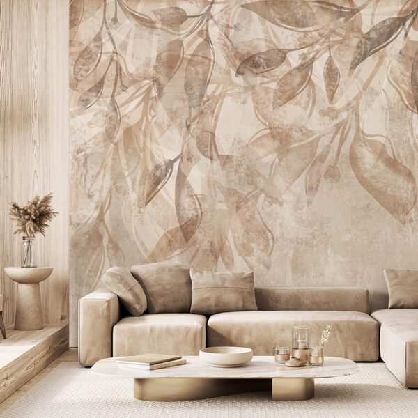 Zarte Blätter in sanften Tönen