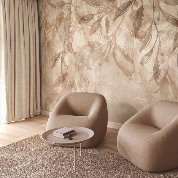 Zarte Blätter in sanften Tönen