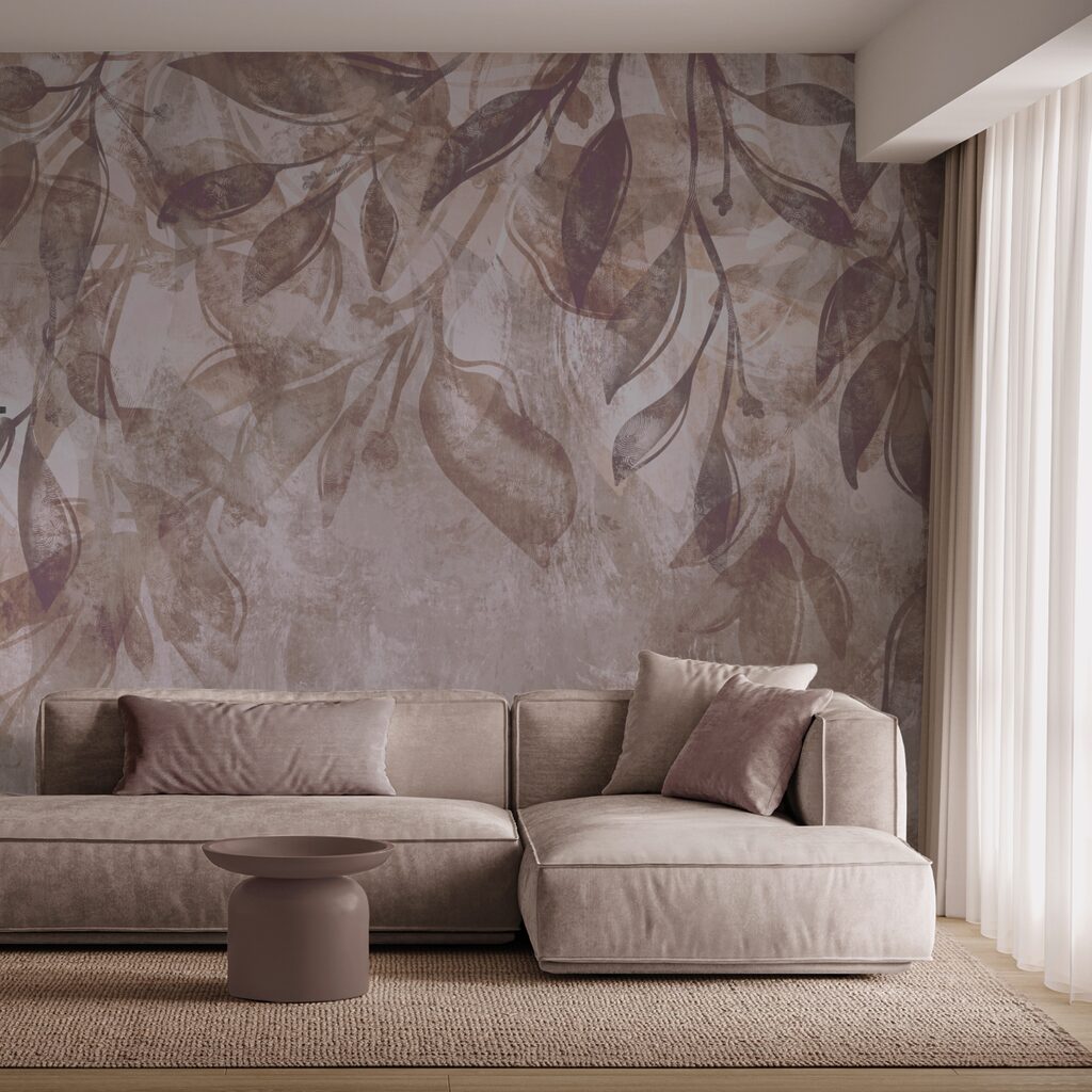 Weich gefärbte, treibende Blätter