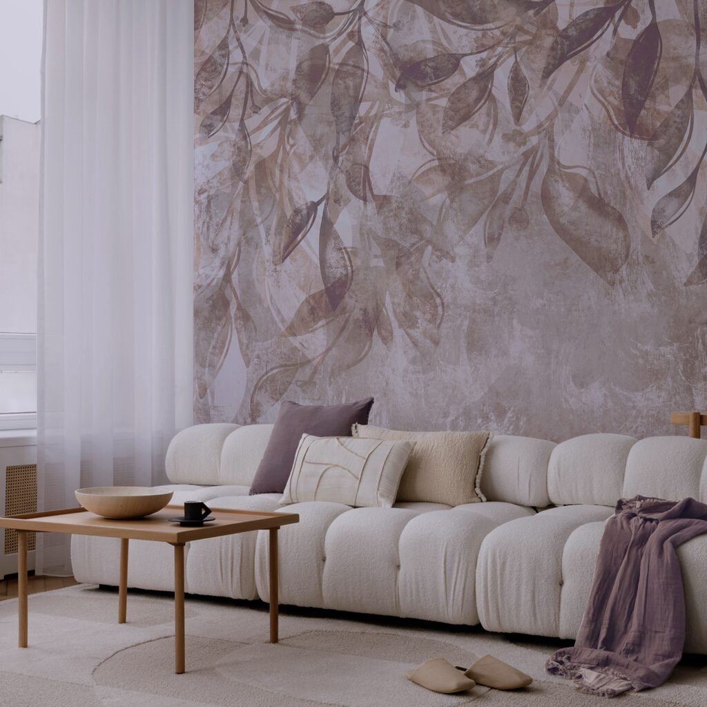 Weich gefärbte, treibende Blätter