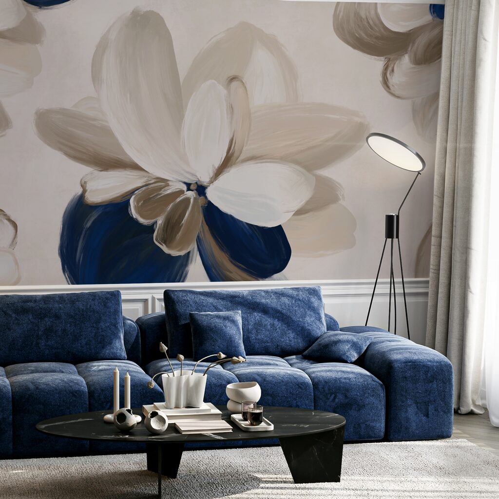 Zarte Blütenblätter in Erdtönen