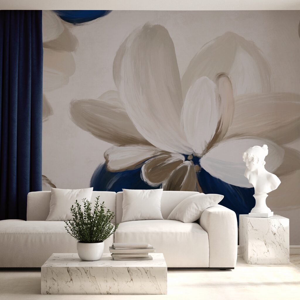 Zarte Blütenblätter in Erdtönen