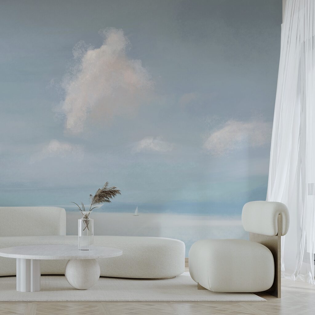 Segelboot in der Mitte eines Gewässers