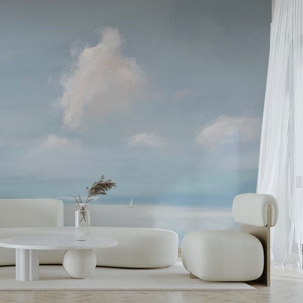 Segelboot in der Mitte eines Gewässers