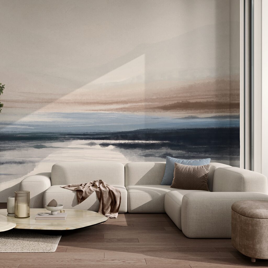 Aquarellmalerei eines Sees