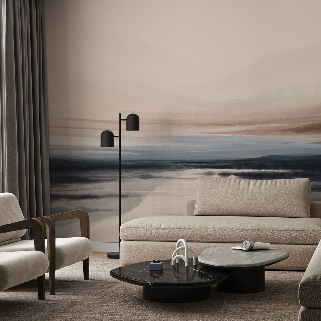 Aquarellmalerei eines Sees