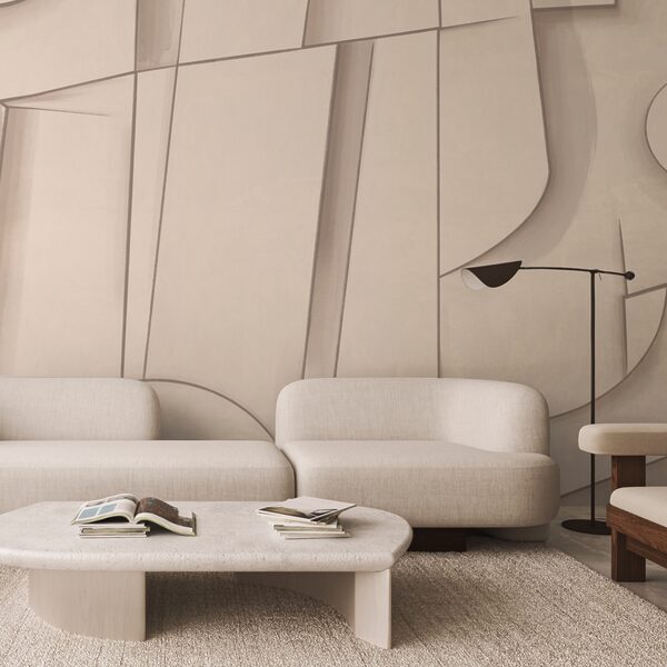 Abstrakte Formen in sanften Farbtönen Abstrakte Formen in sanften Farbtönen