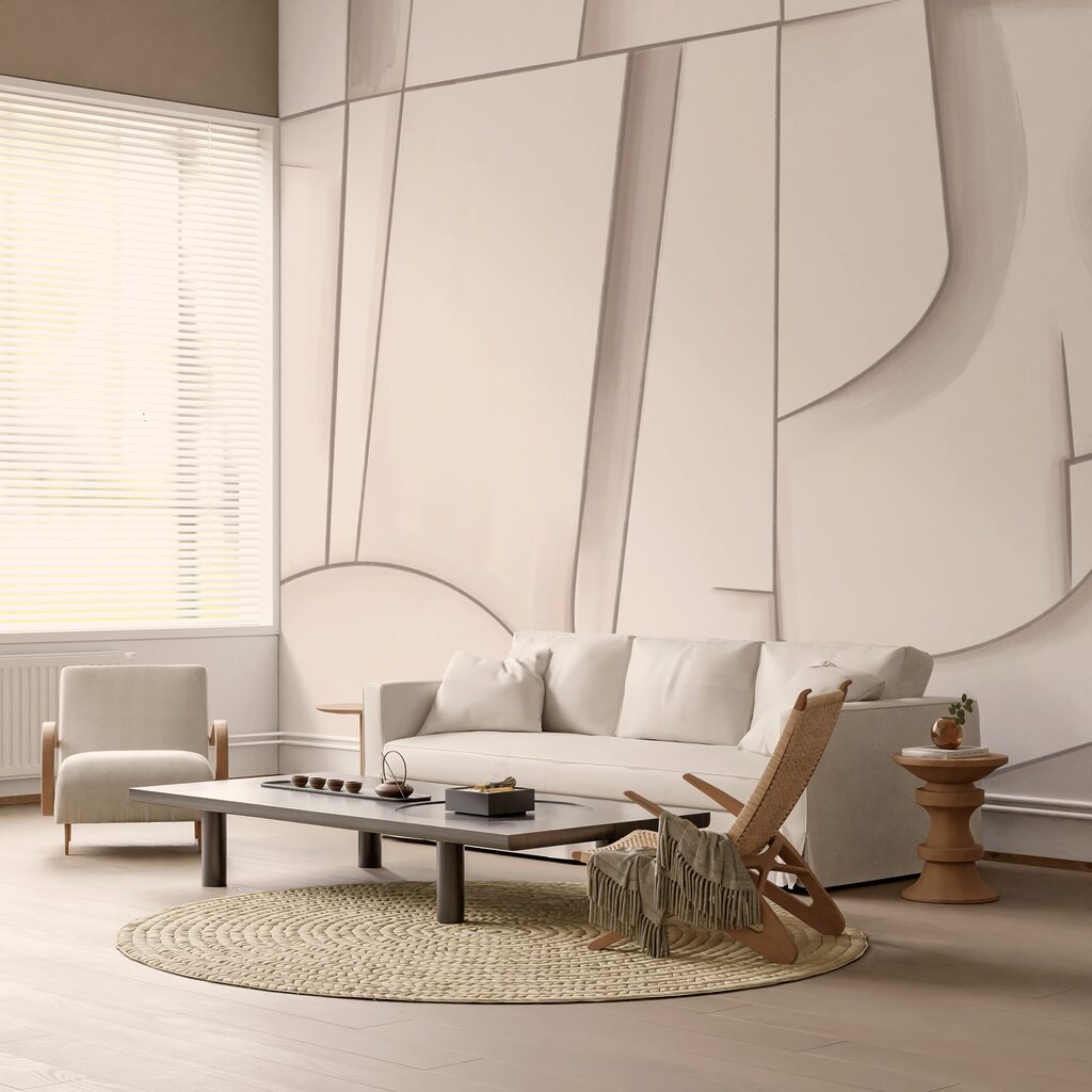 Abstrakte Formen in sanften Farbtönen Abstrakte Formen in sanften Farbtönen