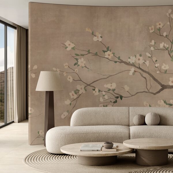 Baumzweig mit weißen Blüten Baumzweig mit weißen Blüten