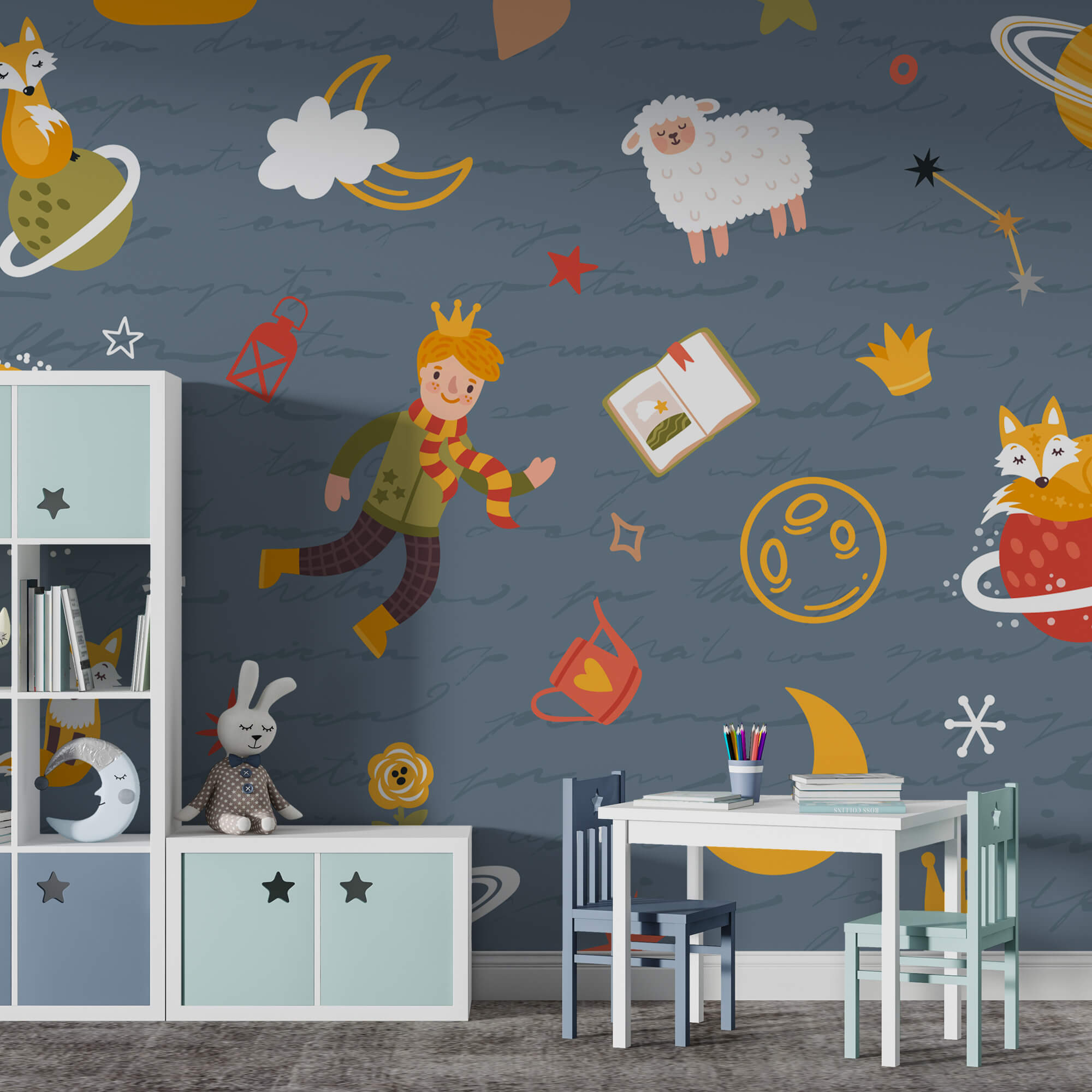 Muster von Zeichentrickfiguren