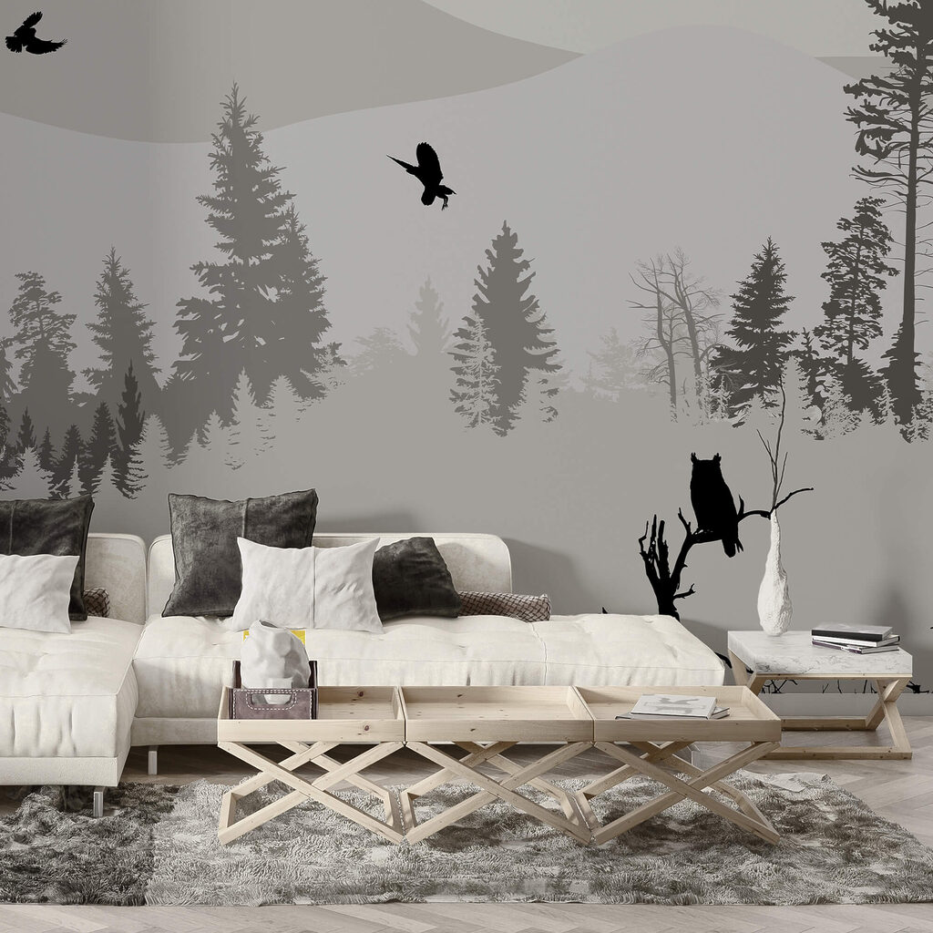 Vögel fliegen über einen verschneiten Berg Vögel fliegen über einen verschneiten Berg