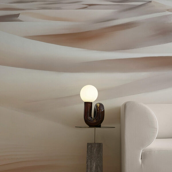 Wüstenlandschaft mit Bergen im Hintergrund