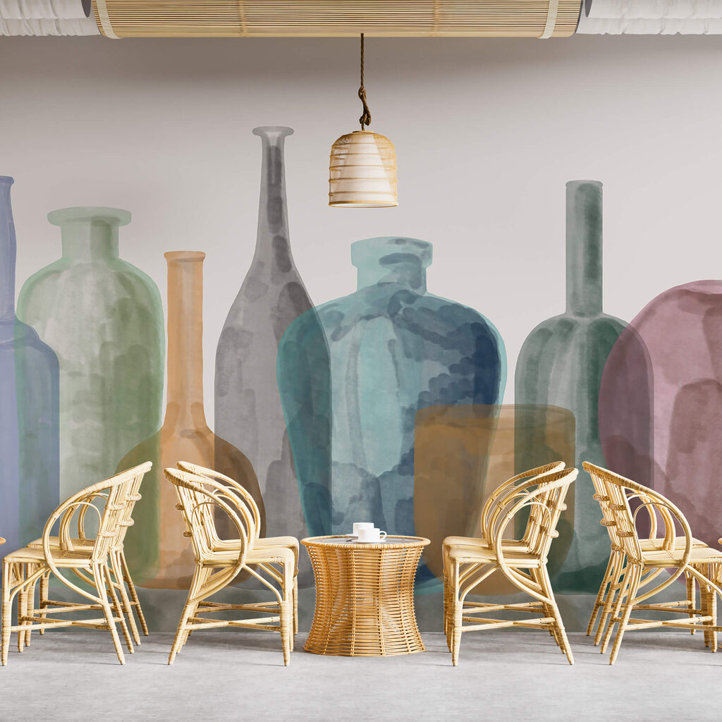 Gruppe von Glasflaschen