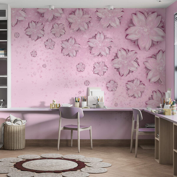 Rosa Hintergrund mit Blumen