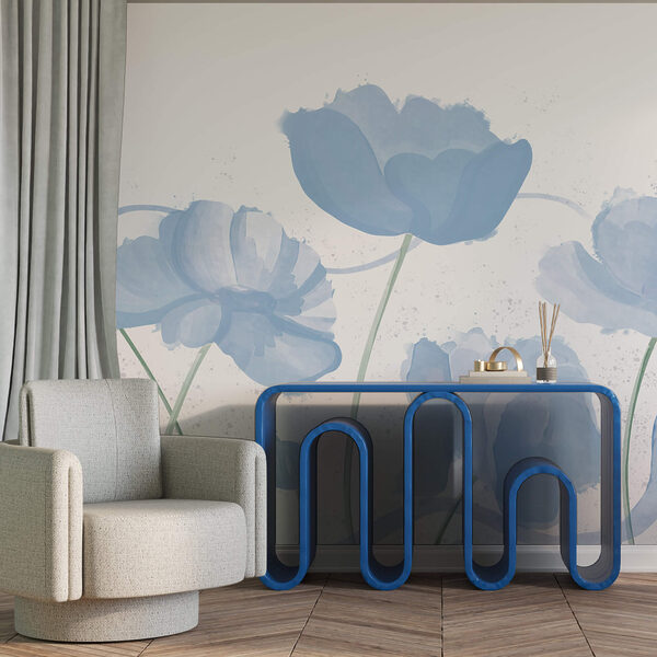 Zarte Blüten in sanften Blautönen Zarte Blüten in sanften Blautönen