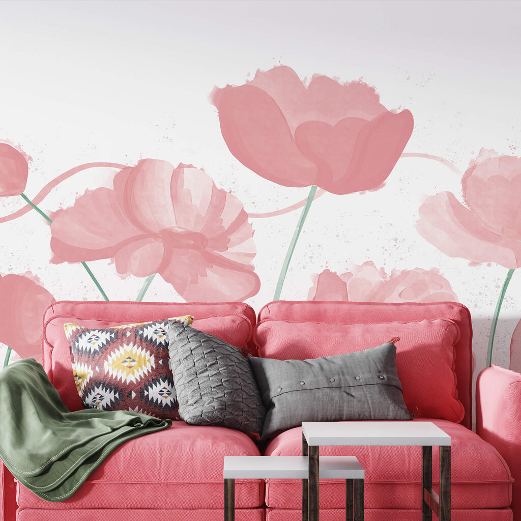 Zartrosa Blüten in sanfter Bewegung