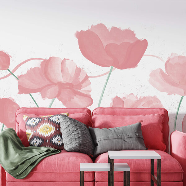 Zartrosa Blüten in sanfter Bewegung