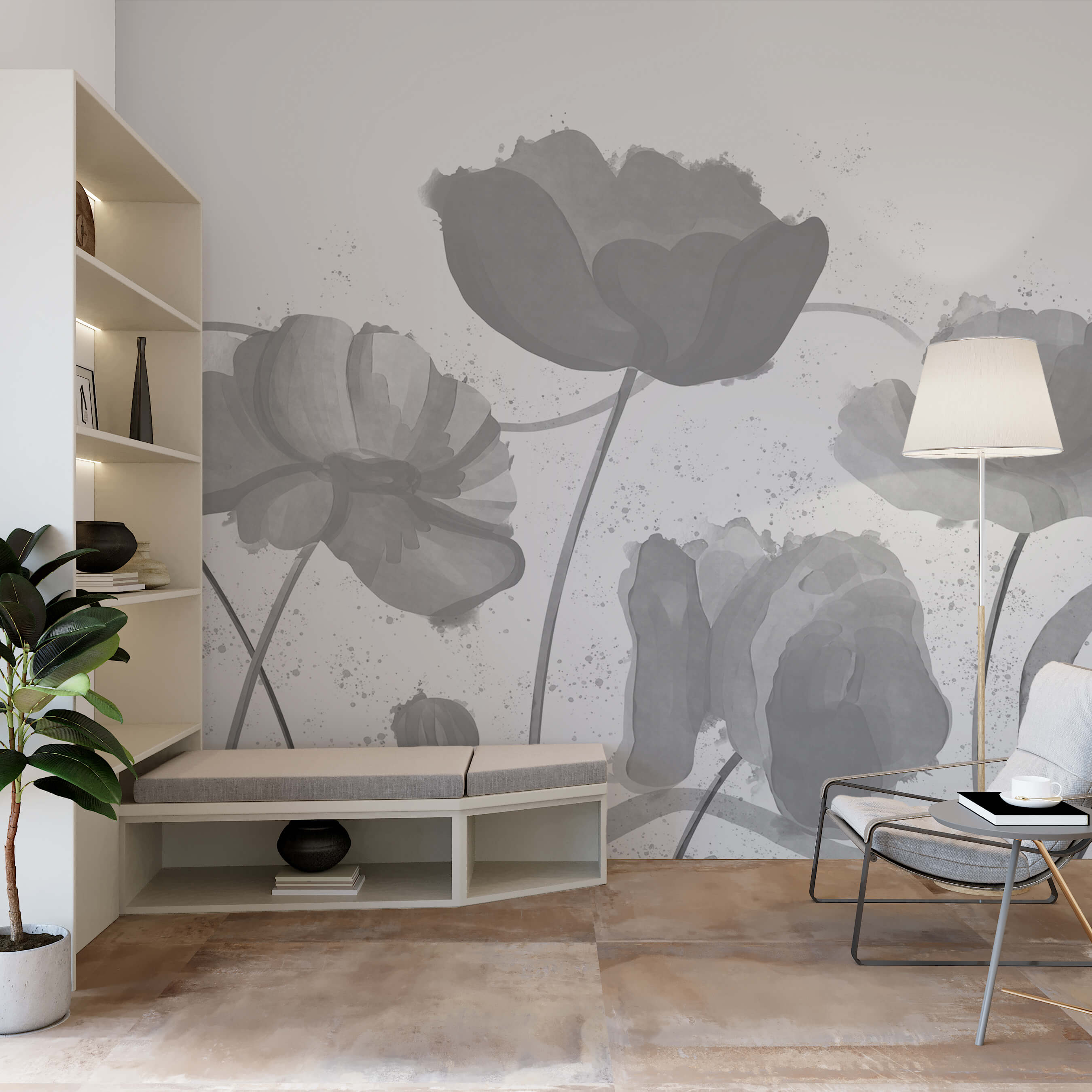 Verspielte Blumen in sanften Farbtönen Verspielte Blumen in sanften Farbtönen