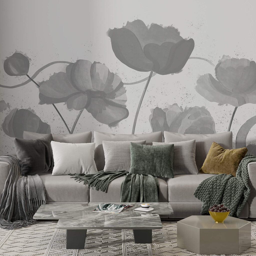 Verspielte Blumen in sanften Farbtönen Verspielte Blumen in sanften Farbtönen