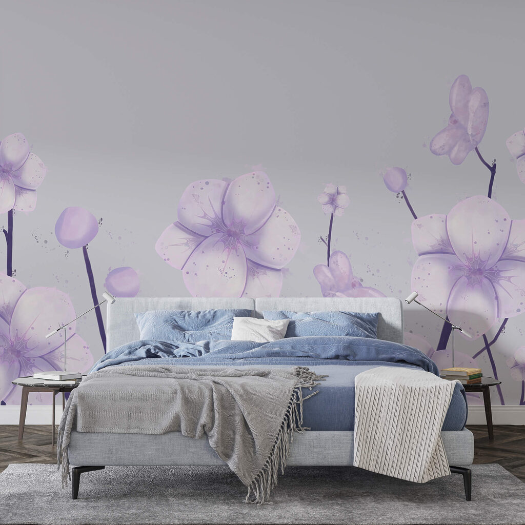 Gruppe von Blumen auf weißem Hintergrund