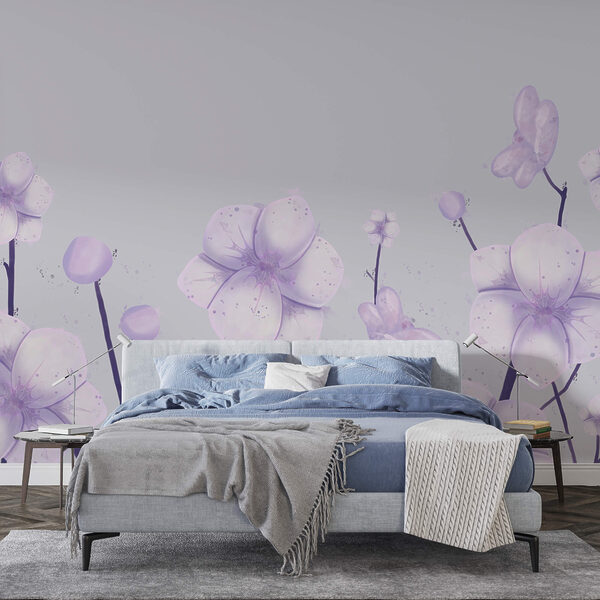 Gruppe von Blumen auf weißem Hintergrund