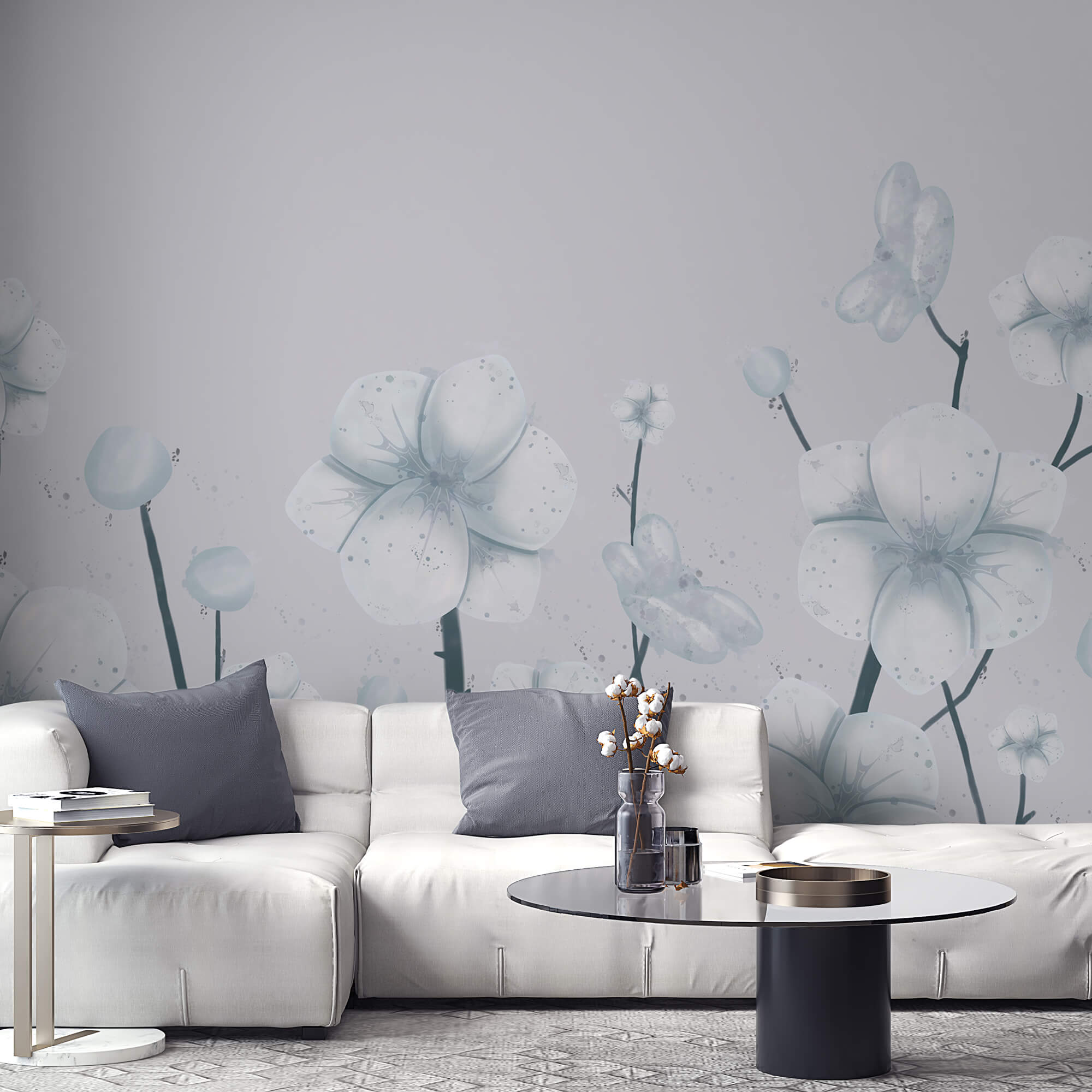 Gruppe weißer Blumen Gruppe weißer Blumen