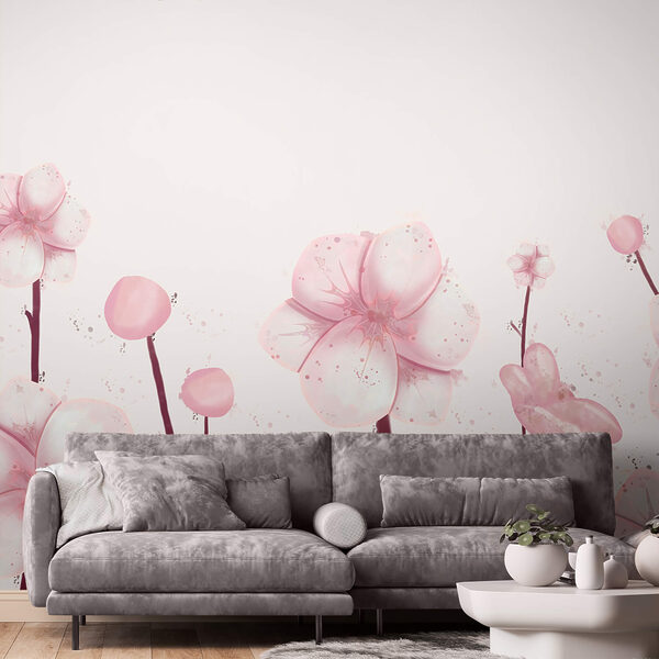 Gruppe von rosa Blumen