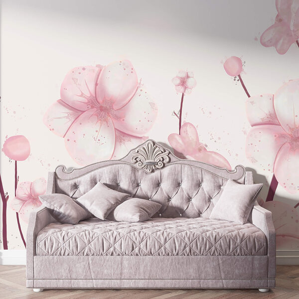 Gruppe von rosa Blumen