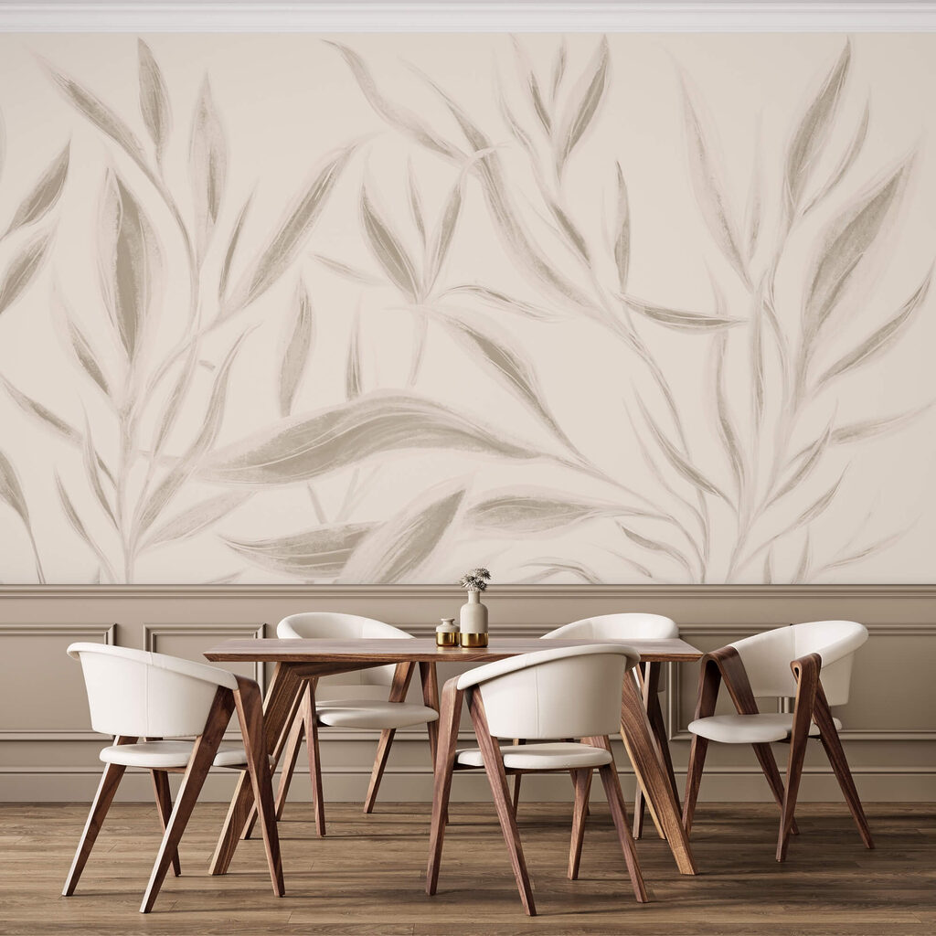 Zarte Blätter auf weichem Hintergrund