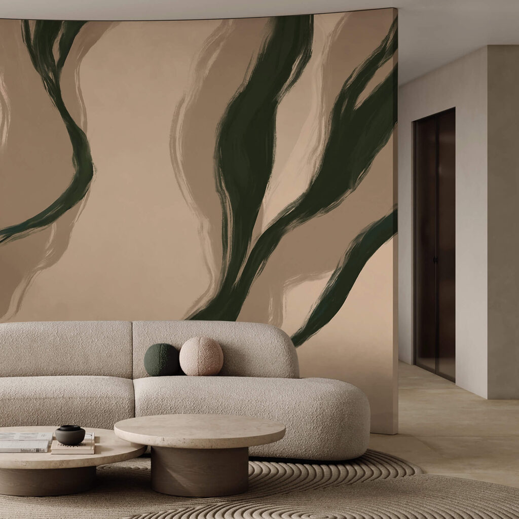 Organische Linien in sanften Farbtönen Organische Linien in sanften Farbtönen