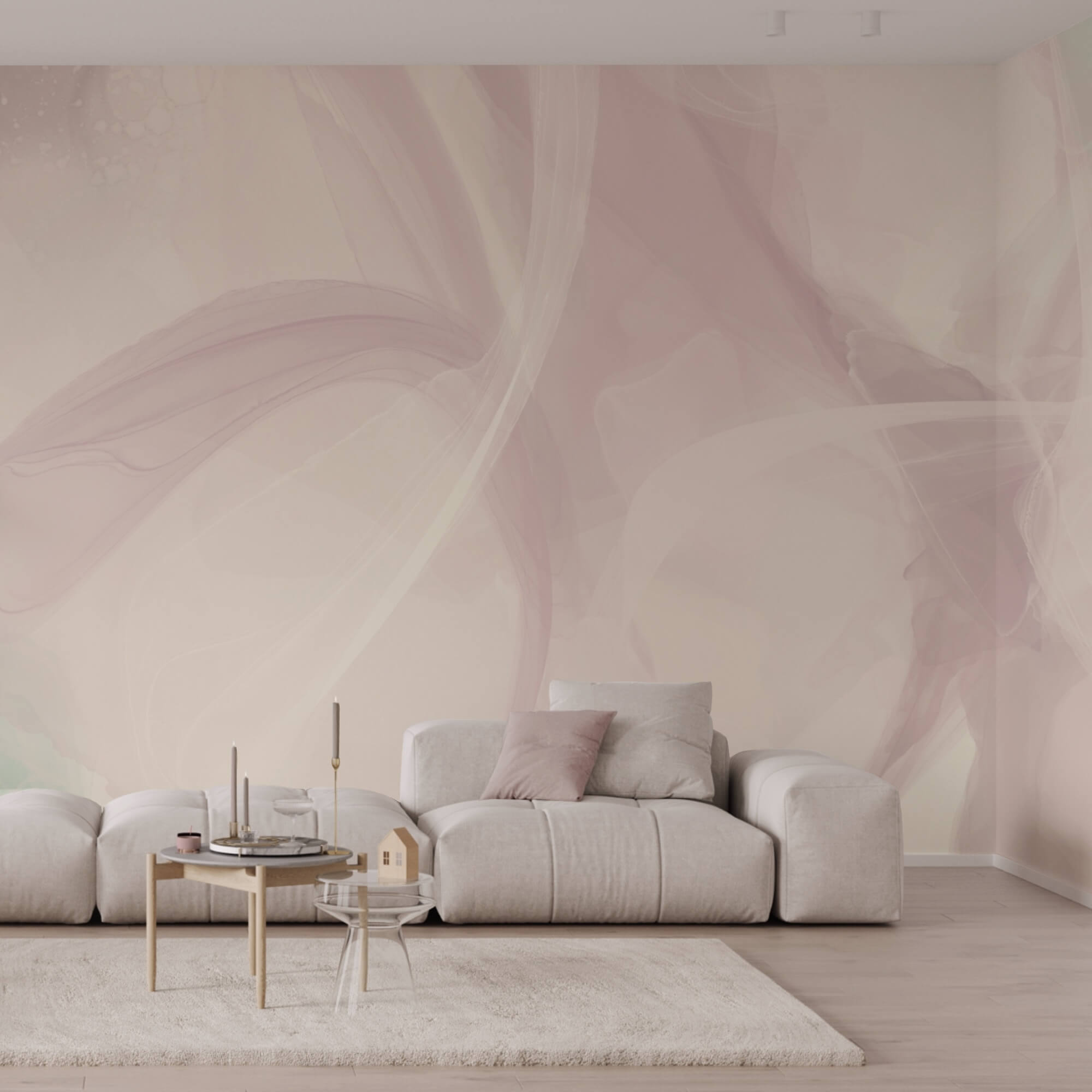 Sanfte Farbtöne, die sich in harmonischer Harmonie vermischen