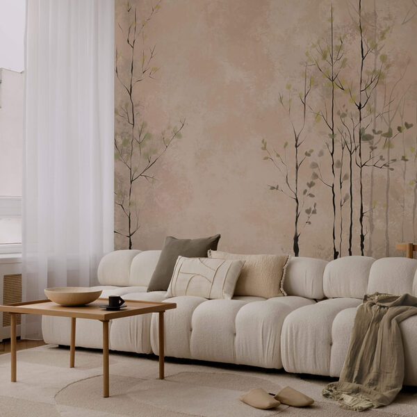 Gruppe von Bäumen mit Blättern