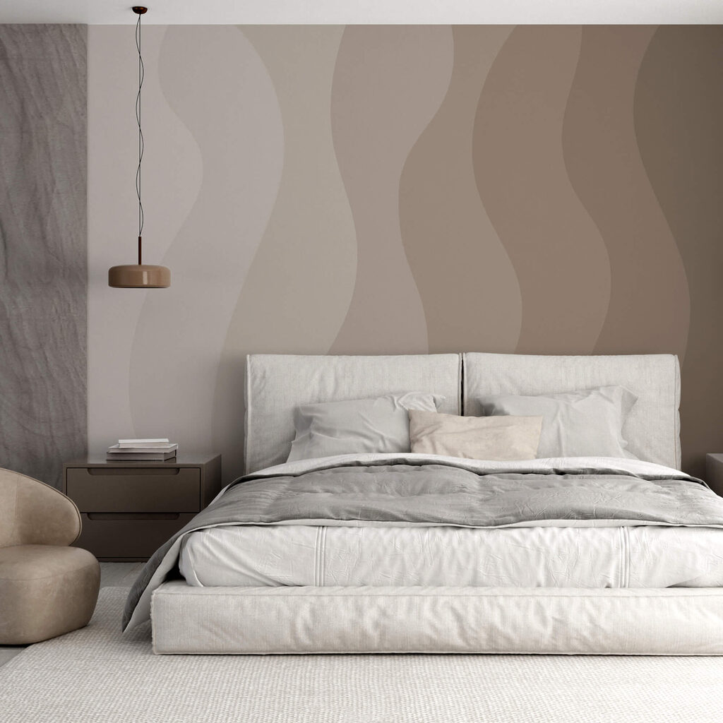 Harmonische Wellen sanfter Farben