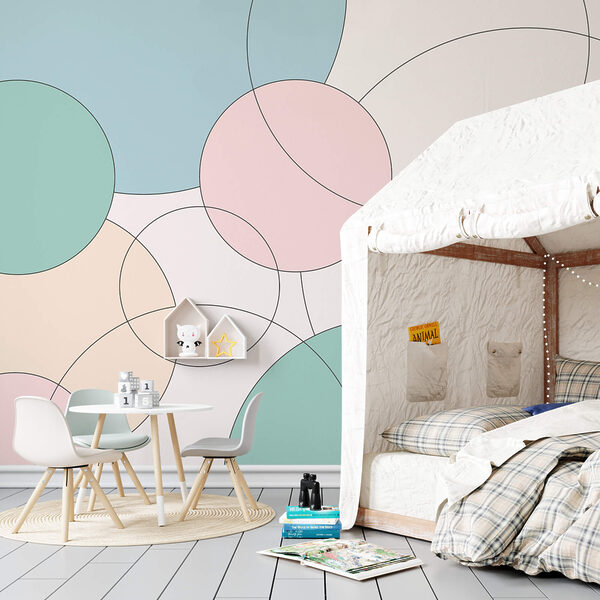 Fototapeten Muster aus Kreisen und Blättern (Artikelnummer: t00373v1) Fototapeten Fototapeten Muster aus Kreisen und Blättern (Artikelnummer: t00373v1)