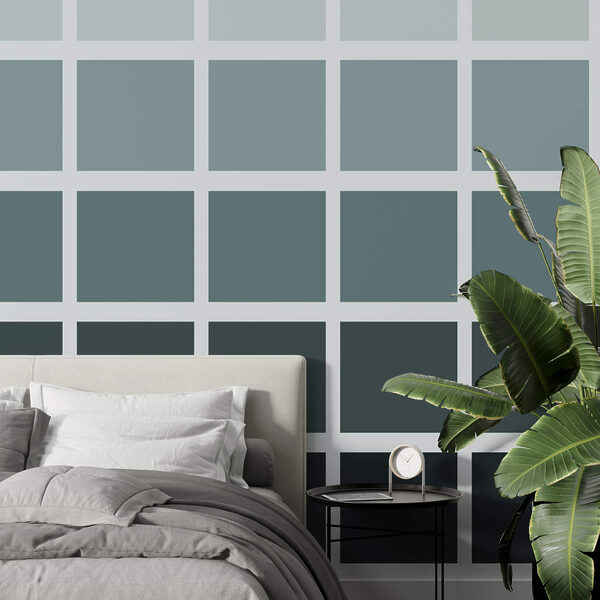 Graue Quadrate mit schwarzen Quadraten