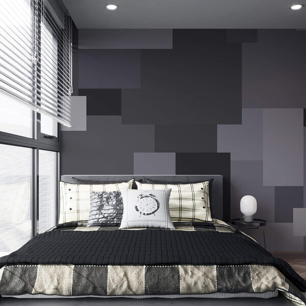 Graue Quadrate in einem Stapel