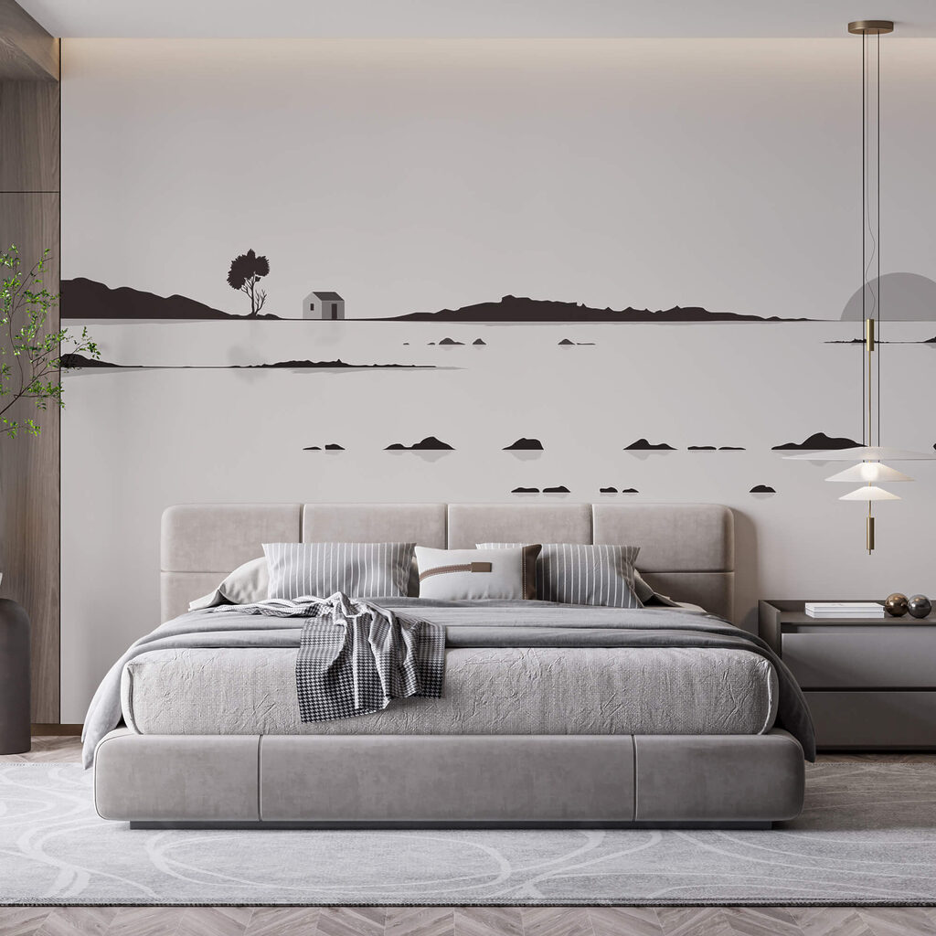 Haus mitten auf einem See