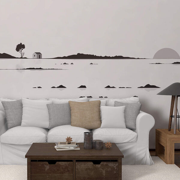 Haus mitten auf einem See